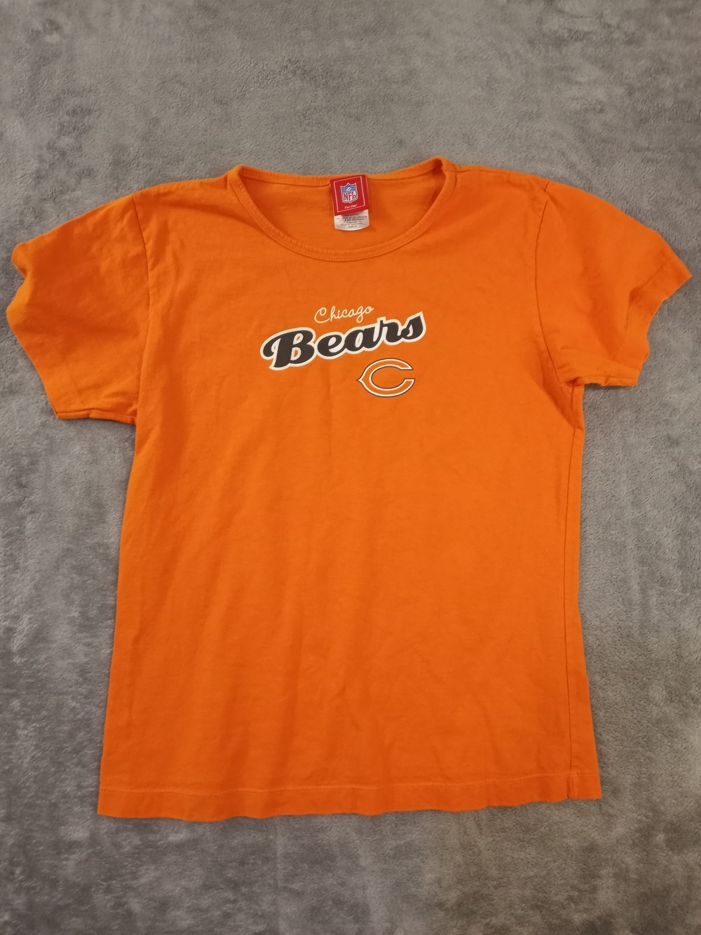 NFL women's  Chicago Bears Orange Logo Short Sleeve Tee Size Medium